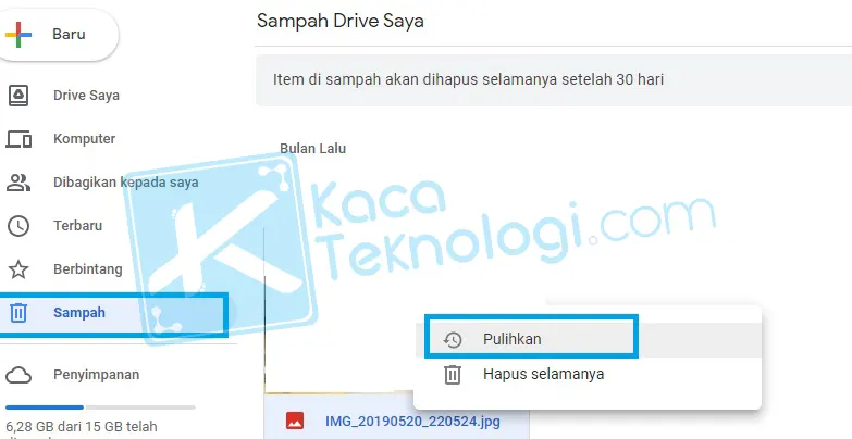 2 Cara Mudah Mengembalikan File Terhapus di Google Drive