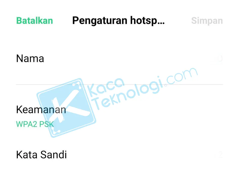 ganti nama dan password