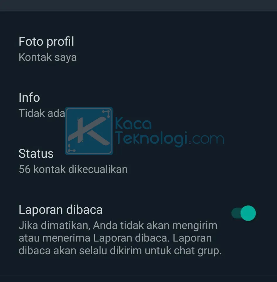 Cara Menghilangkan Centang 2 atau Tanda Dibaca di Whatsapp 