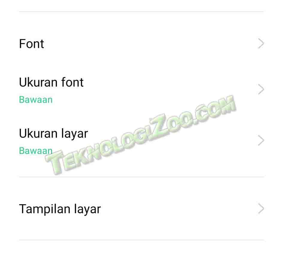 Cara Merubah Ukuran Font atau Huruf di HP Oppo F9 merubah size font di hp