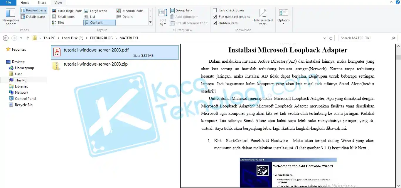 3 Langkah Melihat isi File Tanpa Membukanya