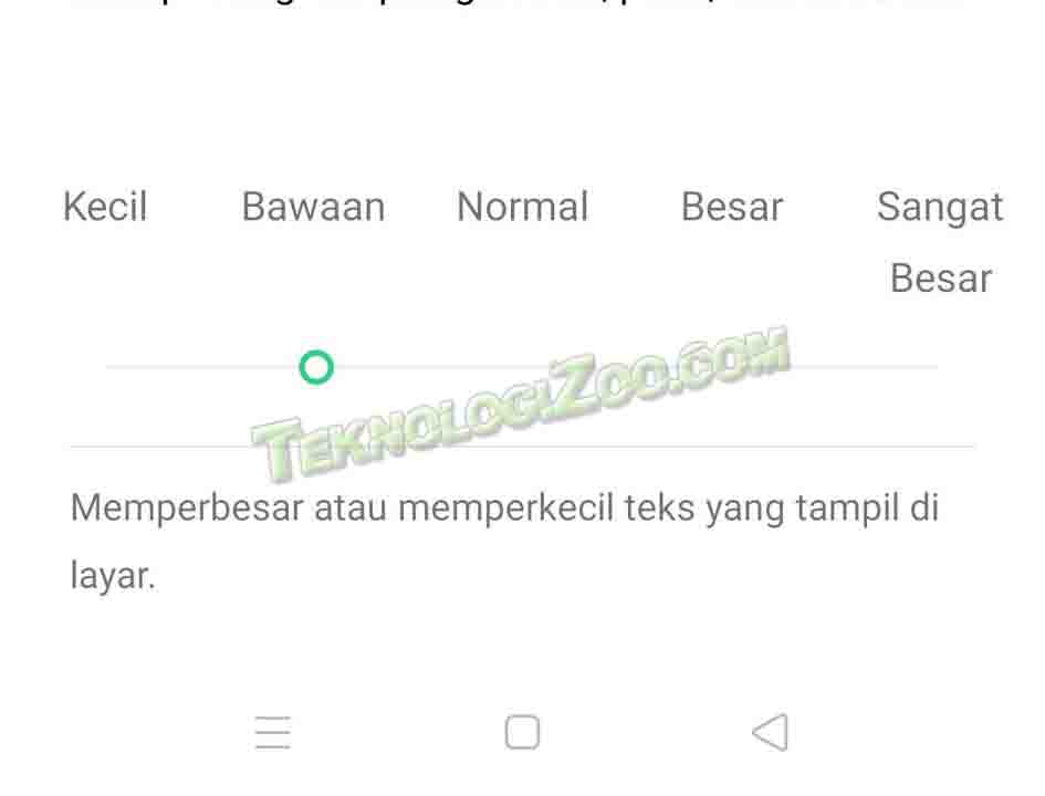 merubah ukuran teks hp oppo